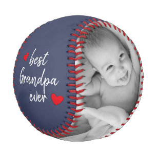 Balle De Baseball Blue Best Pappa Ever 2 Photo personnalisée