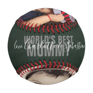 Balle De Baseball Bonne Fête des mères Mondes personnalisés Meilleur