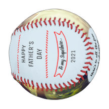 Bonne Fête des pères Personnalisée Photo Baseball