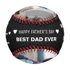 Balle De Baseball Bonne Fête des pères Personnalisée Photos, Citatio