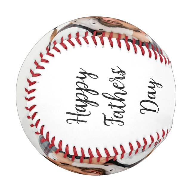 Balle De Baseball Bonne Fête des pères Photo Baseball (Dos Droite)
