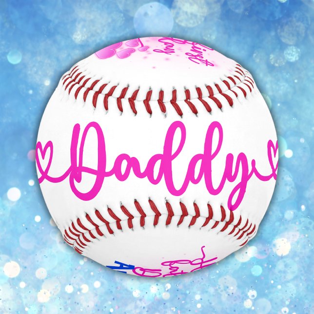 Balle De Baseball Bonne première Fête des pères papa | (Créateur téléchargé)