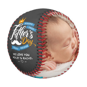 Balle De Baseball Bonne typographie de Fête des pères gris foncé