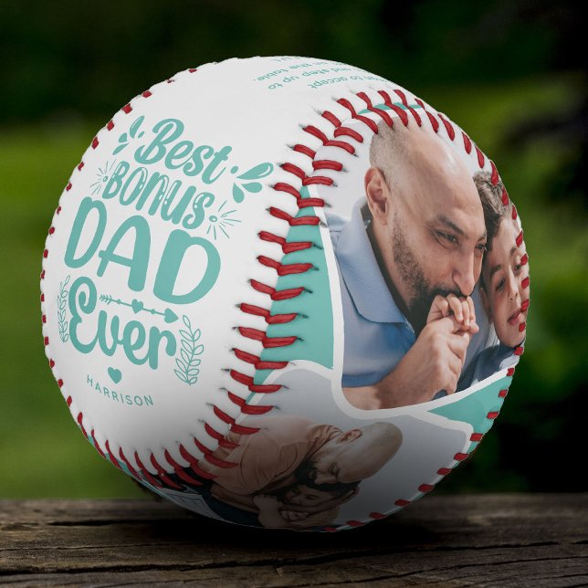 Balle De Baseball Bonus personnalisé Papa 4 Photo & Citation Cadeau  (Créateur téléchargé)