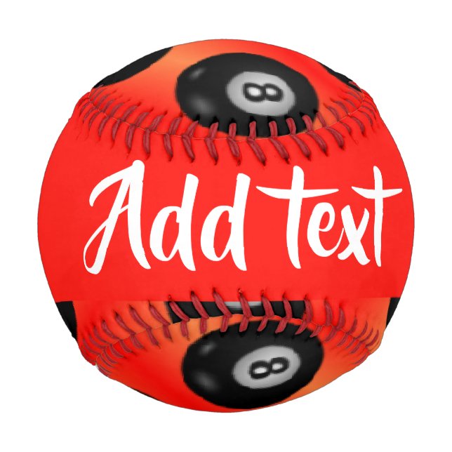 Balle De Baseball Boules de piscine rouge motif (Devant)