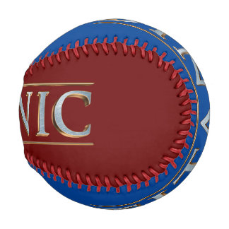 Balle De Baseball Bourgogne Titanic et bleu