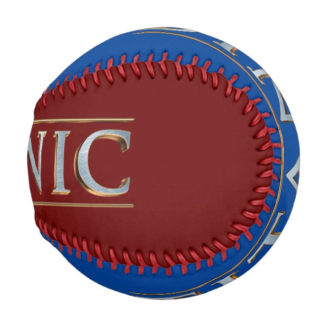 Balle De Baseball Bourgogne Titanic et bleu (Devant Droite)