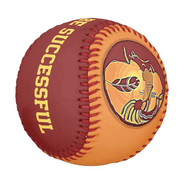 Balle De Baseball Bouton paysage - Plume de lune Kokopelli 1 (Angle)