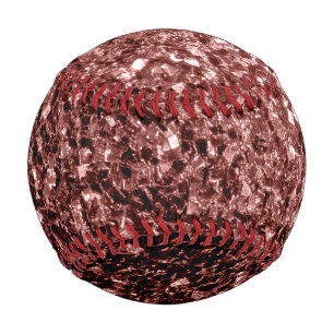 Balle De Baseball Brown rouge faux parties scintillant scintille