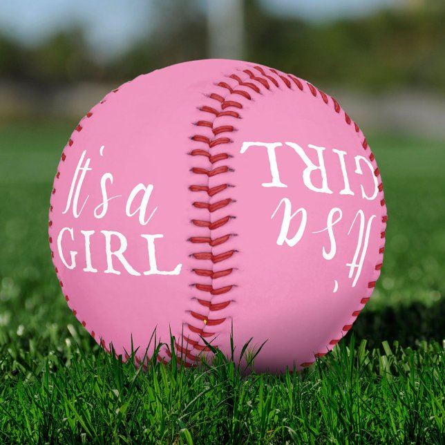 Balle De Baseball C`est une fille Bébé Fille Baby shower Révélation  (Créateur téléchargé)
