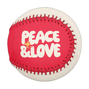 Balle De Baseball cacahuètes Woodstock Peace & Love