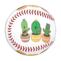 Cactus trio chantante mignonne dessin animé