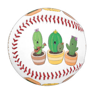 Balle De Baseball Cactus trio chantante mignonne dessin animé