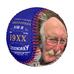 Balle De Baseball Cadeau de Fête des pères personnalisée Monogramme 