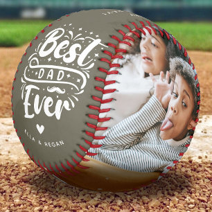 Balle De Baseball Cadeau photo personnalisé Meilleur Papa du Monde 2