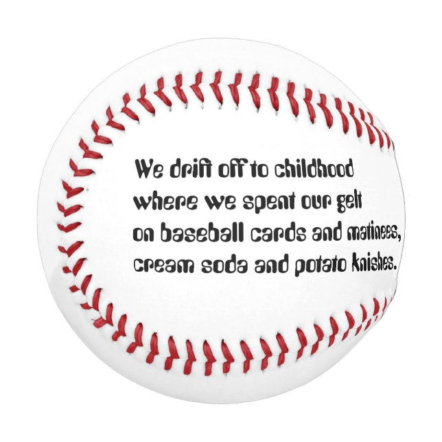 Balle De Baseball Cadeau Poème De Baseball (Devant Gauche)
