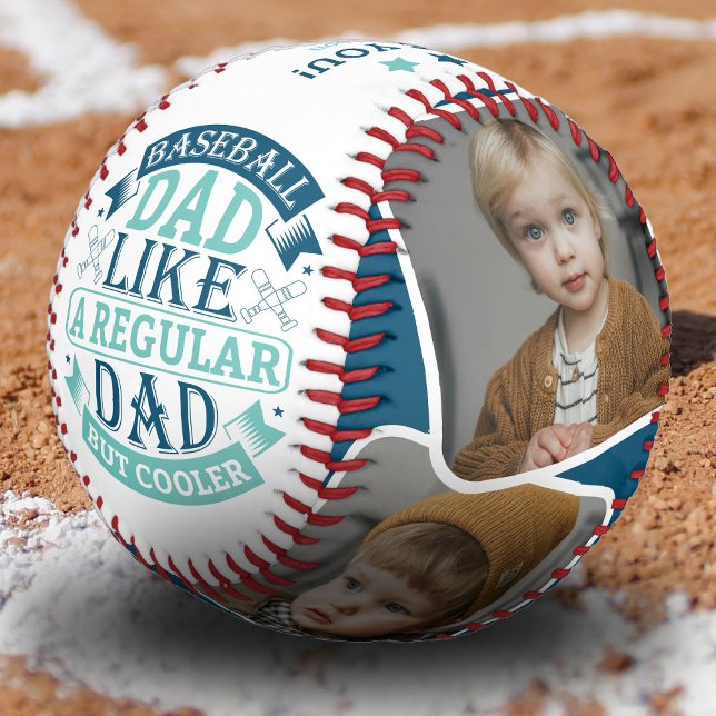 Balle De Baseball Cadeau pour papa 4 Collage Photo Papa (Créateur téléchargé)
