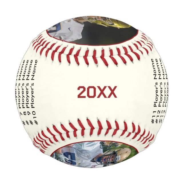 Balle De Baseball Cadeaux D'Entraîneurs De Baseball, Photo D'Équipe, (Dos)