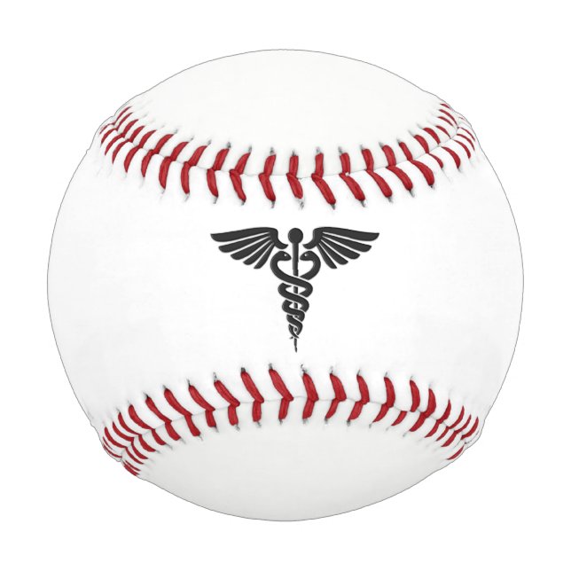 Balle De Baseball Caducée Médicale (Devant)