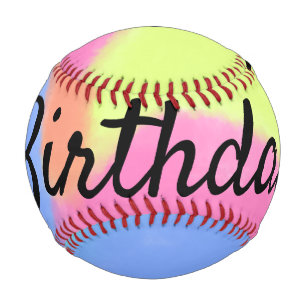 Balle De Baseball calligraphie simple et minimale joyeux anniversair