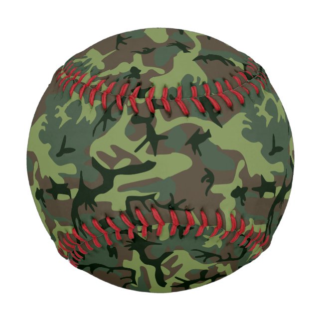 Balle De Baseball Camouflage Camo Green Brown Pattern (Devant)