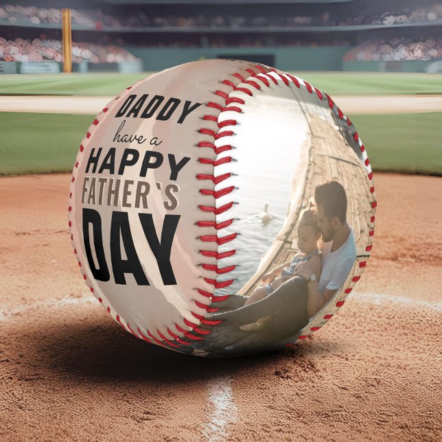 Balle De Baseball Camouflage moderne Happy Père´s Day Photo Collage (Créateur téléchargé)