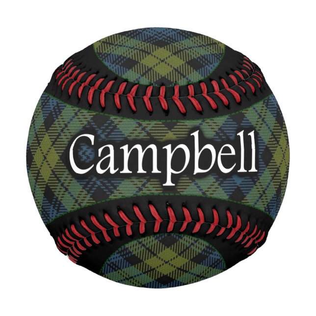 Balle De Baseball Campbell Scottish Tartan Baseball (Devant)