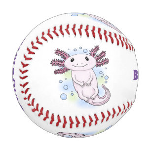 Balle De Baseball Caricature axolotl rose adorable