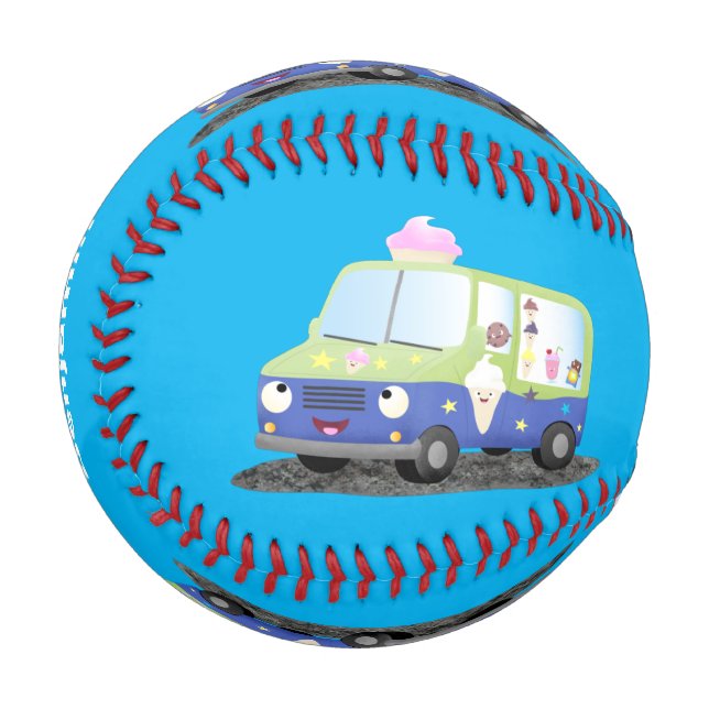 Balle De Baseball Caricature de camion de glace joli (Devant Gauche)