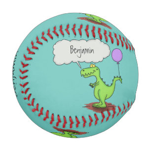 Balle De Baseball Caricature de dragon dragon drôle et vert respiran