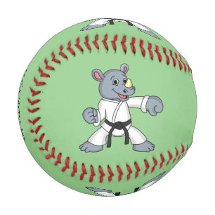 Balle De Baseball Caricature de rhino kung fu