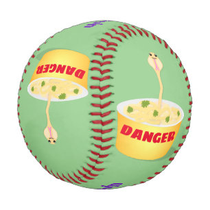 Balle De Baseball Caricature de serpent aux nouilles mignonnes illus