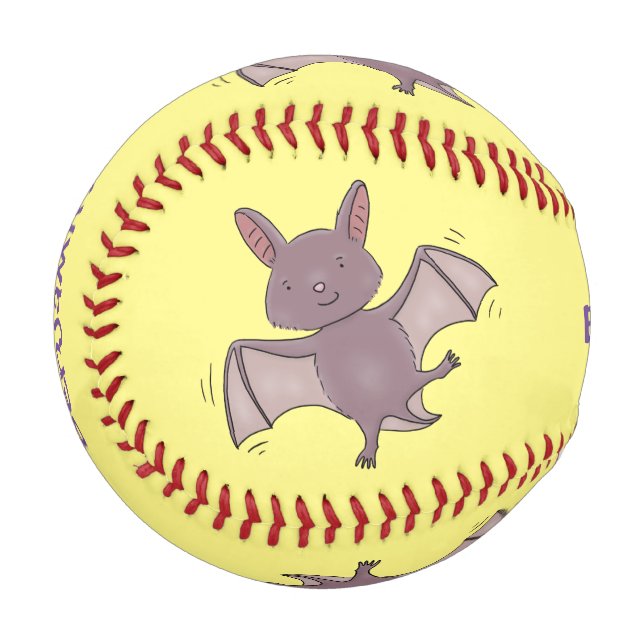 Balle De Baseball Caricature de vol de chauve-souris (Devant Gauche)