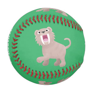 Balle De Baseball Caricature du tigre mignon Saber Toothed Smilodon