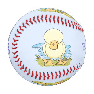 Balle De Baseball Caricature jaune mignon pour canard bébé