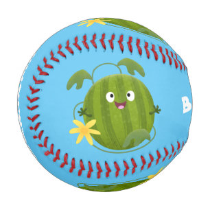 Balle De Baseball Caricature joli et souriant de pastèque