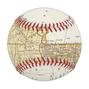 Balle De Baseball Carte Atlas Louisiane