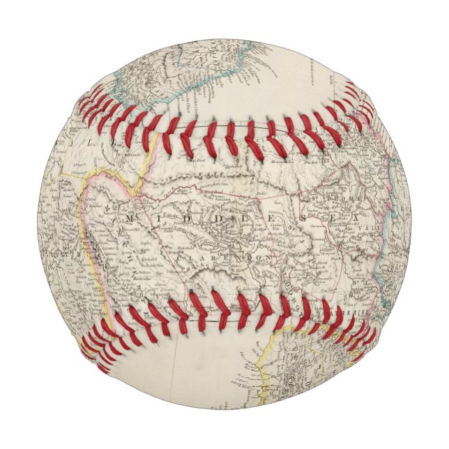 Balle De Baseball Carte de la Jamaïque (Devant)