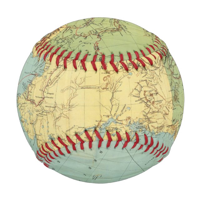 Balle De Baseball Carte de l'Alaska de Rand McNally (Devant)