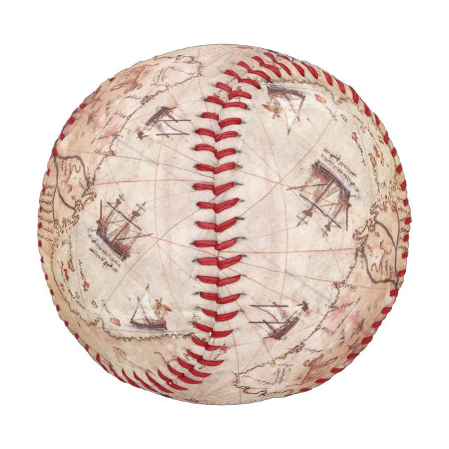 Balle De Baseball Carte de l'Ancien Monde de Piri Reis (Angle)
