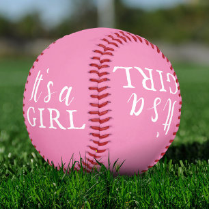 Balle De Baseball C'est une fille Bébé Fille Baby Shower Révélation 