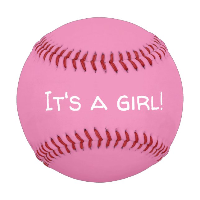 Balle De Baseball C'est une fille Révéler le genre Baseball (Devant)