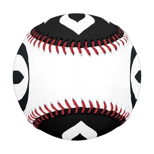 Balle De Baseball Chalets UU noirs et blancs (Devant)