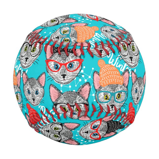 Balle De Baseball Chat dans le casquette (Devant)