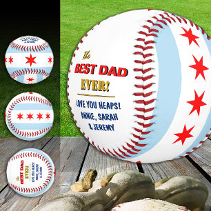 Balle De Baseball Chicago Best Dad, patriotique États-Unis, Chicago