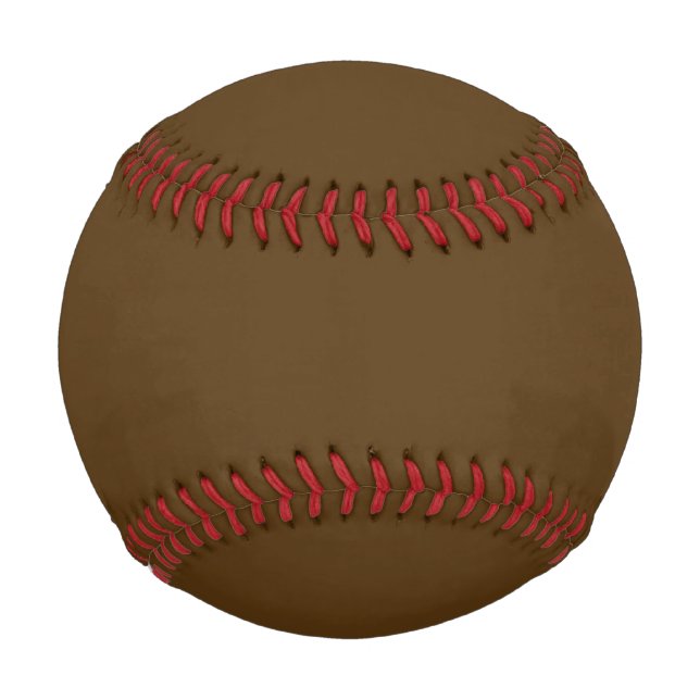 Balle De Baseball Chocolat foncé de couleur solide (Devant)