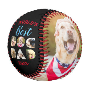 Balle De Baseball Citation du meilleur chien papa du monde Photo Col