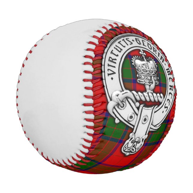 Balle De Baseball Clan Donnachaidh (Robertson) Crest & Tartan (Angle)