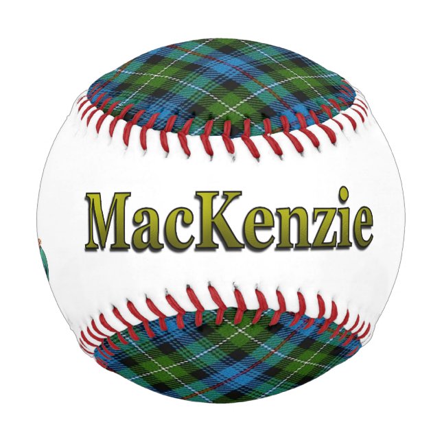 Balle De Baseball Clan MacKenzie Scottish Tartan Dreams Baseball (Devant)