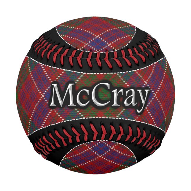 Balle De Baseball Clan McCray MacRae Scottish Dream Tartan (Devant)